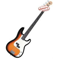 Electric Bass Guitar with Bag, Strap and Tuner, Sunburts