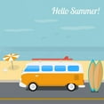 thumbnail image 2 of Summer Retro Vector Illustration Wall Decal Mural by Wallmonkeys Peel and Stick Graphic (24 in H x 24 in W) WM347405, 2 of 4