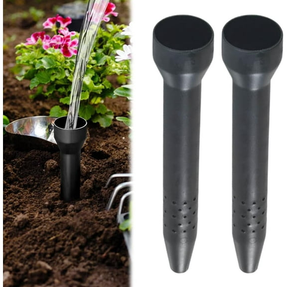 2 Pack Deep Watering Stakes,  Slow-Release Deep Root Plant Watering Spikes, Reusable Insert Watering Funnel, Deep Root Watering System for Indoor Outdoor Garden Flowers Vegetables