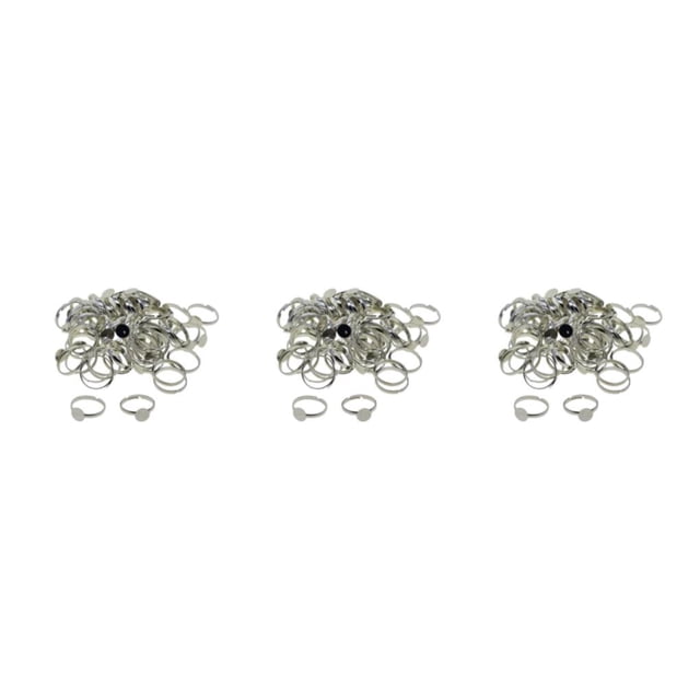 Anillo de base de bisel en blanco de 8mm de latón ajustable Sonducket 100 Uds