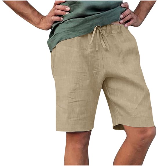 Abcnature Men's Athletic Shorts, Sports Gym Running Short Pants, Fashion Men Pocket Bandage Resilience Leisure Time Tooling Shorts, Cargo Casual Hiking Shorts Khaki 3XL