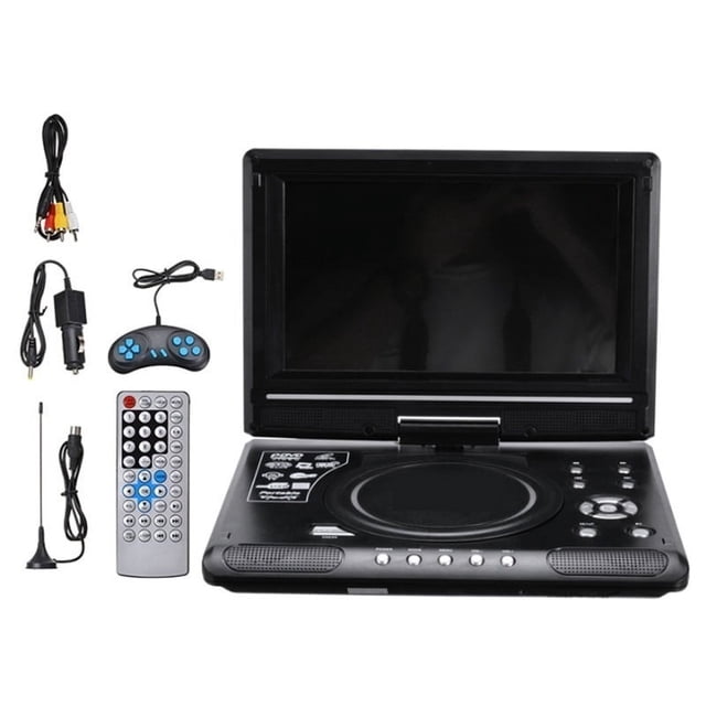 9.8 Inch Portable Home Car DVD Player VCD CD Game TV Player USB Radio Adapter Support FM Radio ,Convenient Memory Playback