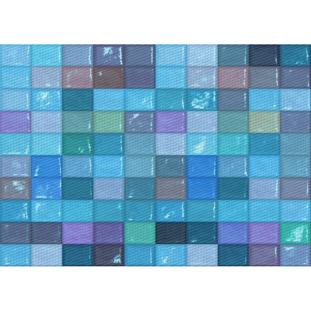Ahgly Company Indoor Rectangle Patterned Windows Blue Area Rugs, 6' x 9'