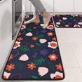 thumbnail image 2 of Kitchen Rugs Sets Of 2,Pioneer Flower Floral Print Pattern Anti Fatigue Kitchen Mat Rugs Non Slip Washable,Decorative Kitchen Floor Mats for Kitchen,Sink,Laundry,17"x47"+17"x47", 2 of 5