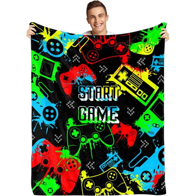 LHSHID Video Game Blankets Gift Blanket Flannel Soft and Comfortable Anti static Bed Sofa Blanket 60x80in
