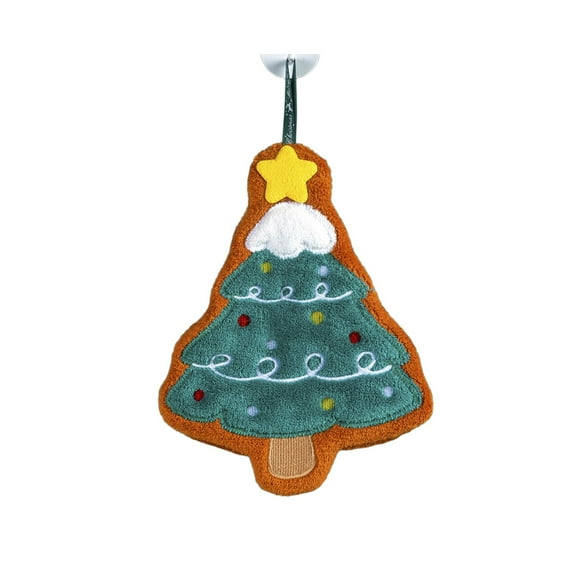 HHBEAUTY Christmas Hand Towels for Bathroom Kitchen 10 x 7.8 Inches Xmas Hanging Washcloths Christmas Dish Towels Set for Drying Cleaning, Cooking