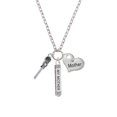 thumbnail image 2 of Delight Jewelry Silvertone 3-D Lacrosse Stick and Ball Always My Mother Bar Zoe Necklace, 2 of 4