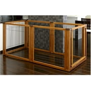 Richell Convertible Elite Dog Gate, Black, 135.80"L x 29.10"W x 31.50"H