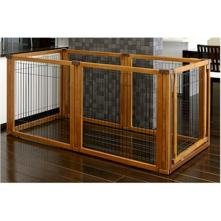 Richell Convertible Elite Dog Gate, Black, 135.80"L x 29.10"W x 31.50"H