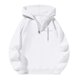 thumbnail image 5 of MHFRRA Sudadera con Capucha para Hombre, con Estampado Gráfico de Verso Retro, Media Cremallera, para Uso Informal Blanco, 5 of 6