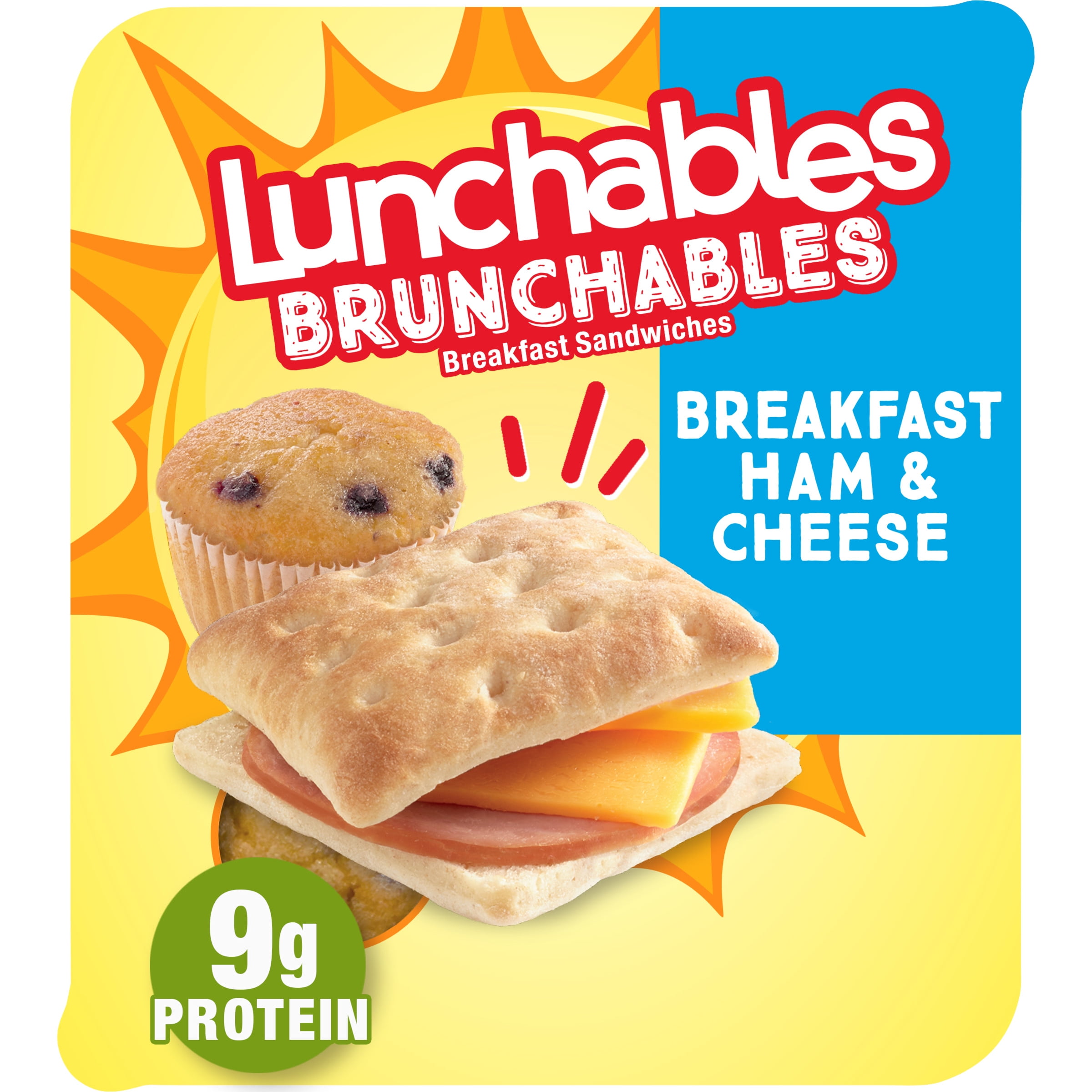 Lunchables Brunchables Breakfast Sandwiches Meal Kit with Ham, Cheddar
