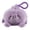 Purple, variant on White Dumpling Plush Keychain with Soft Fluffy Texture and Winking Face, 3.5 Inch, White, for Backpacks and Purses, Stuffed Animal Bag Charm