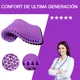thumbnail image 4 of Cojin Gel Silicon Silla Ergonomico Casa Auto Oficina Panal Color Morado Diseño de la tela Lisa, 4 of 5