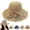 Navy, variant on Crochet Ruffle Straw Hat for Women, Hand Woven Breathable Summer Cap, Lightweight Fashion Beach Outdoor Sun Headwear