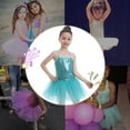 thumbnail image 3 of Robe de Ballet pour Filles Cosplay Fleur Cosplay Fleur Habillage Danse Sequins Sans Manches Vêtements de Gymnastique Costumes de Ballerine Sequins Roses L, 3 of 9