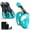 GREEN-S-1, variant on Greatever Mask Fins Snorkeling Gear for Adults, Full Face Snorkel Mask & Adjustable Swim Fins Snorkel Set, Panoramic View Snorkel Mask Dry Top Anti-Fog Anti-Leak GR-L