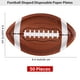 thumbnail image 2 of Platos de papel ADXCO Football, 24 x 15 cm, 50 unidades, suministros para fiestas, 2 of 7