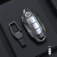 thumbnail image 3 of For Nissan key fob cover 3 button, Metal Key Fob Case for Nissan Altima Maxima Armada Rogue, 3 of 8