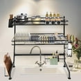 thumbnail image 2 of 2-Tier Over The Sink Dish Drying Rack, Kitchen Rack Over The Sink, Metal Steel Dish Drying Racks, Suitable for Most Sinks, 2 of 7