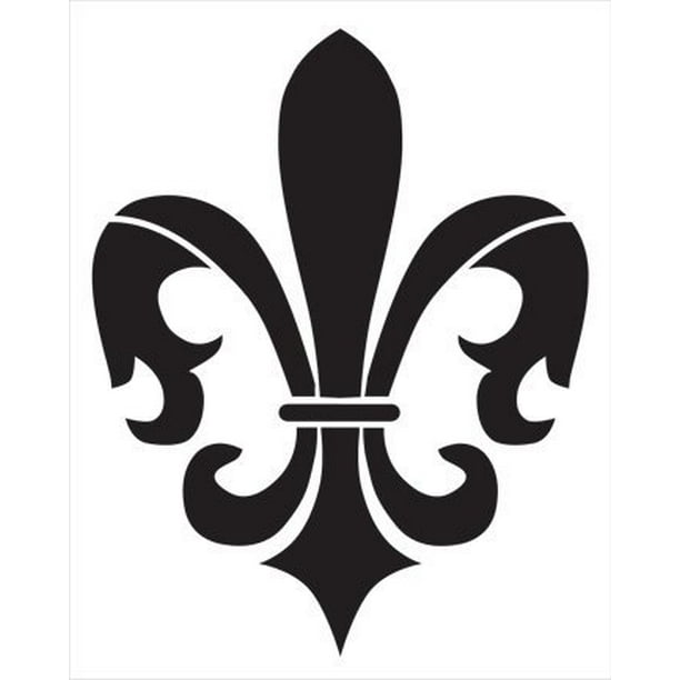 Fleur De Lis Stencil by StudioR12 | French Flower Art - Large 11.5 x 14 ...