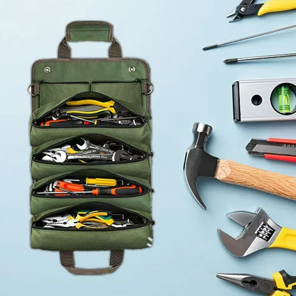 Portable Folding Tool Storage Bag Cloth Tool Bag Crossbody Bag Tool Bag Roll Bag Car Tool Storage Bag Toolbox on Wheels