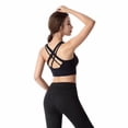 thumbnail image 5 of Women Bras Woman Bras With String Quick Dry Shockproof Running Fitness Large Size Underwear Sports Bras for Women Black L, 5 of 8