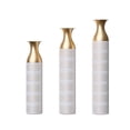 thumbnail image 7 of Aukfa Tall Floor Vase for Flowers,Set of 3 Large Metal Glazed Vase,24.5"/28.75"/33.5",White, 7 of 7