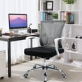 thumbnail image 2 of Lacoo Mid-back Mesh Office Chair with Lumbar Support, White, 2 of 8