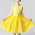 thumbnail image 2 of Miluxas Girls Sequin Sparkly Dress Kids Party Birthday Fancy formal Cocktail Pageant Dresses Yellow 14-15 Years, 2 of 7