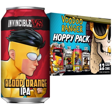 Voodoo Ranger Hoppy IPA Variety Pack Craft Beer, 12 Pack, 12 fl oz Cans, 9.5% ABV
