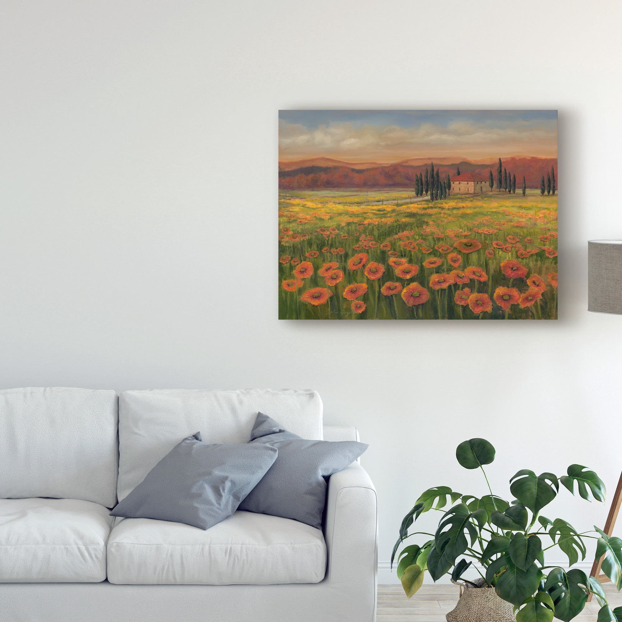 Trademark Fine Art 'Poppy Path to Home I' Canvas Art by Julie Joy