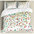 thumbnail image 1 of Carnival Duvet Cover Set King Size, Vibrant Colored Geometric Shapes Illustrations Holiday Festival Thematic Graphic, 3 Piece Bedding Set with 2 Pillow Shams, Multicolor, by Ambesonne, 1 of 3