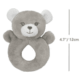 thumbnail image 2 of CREVENT Plush Ring Baby Security Blanket GIFT SET for Baby Boys and Girls, Baby shower Birthday Gift,Blanket with Ring Shaker Toy,Unisex,2Items,Bear, 2 of 6