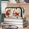 thumbnail image 6 of PhooArto Pencil Case, Red Pandas Daisy Flowers Pattern Large Capacity Pencil Pouch Stationery Pen Bag, 6 of 7