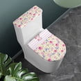 thumbnail image 2 of HELLHERO Toilet Lid Covers Set of 2 Pack Floral Butterfly Print Soft Toilet Lid Cover Easy to Clean Hotel, 2 of 8