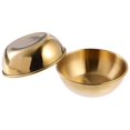thumbnail image 2 of Cabilock 2pcs Appetizer Serving Trays Stainless Steel Sauce Dishes Round Seasoning Dishes for Home Restaurant Bar (Golden), 2 of 3