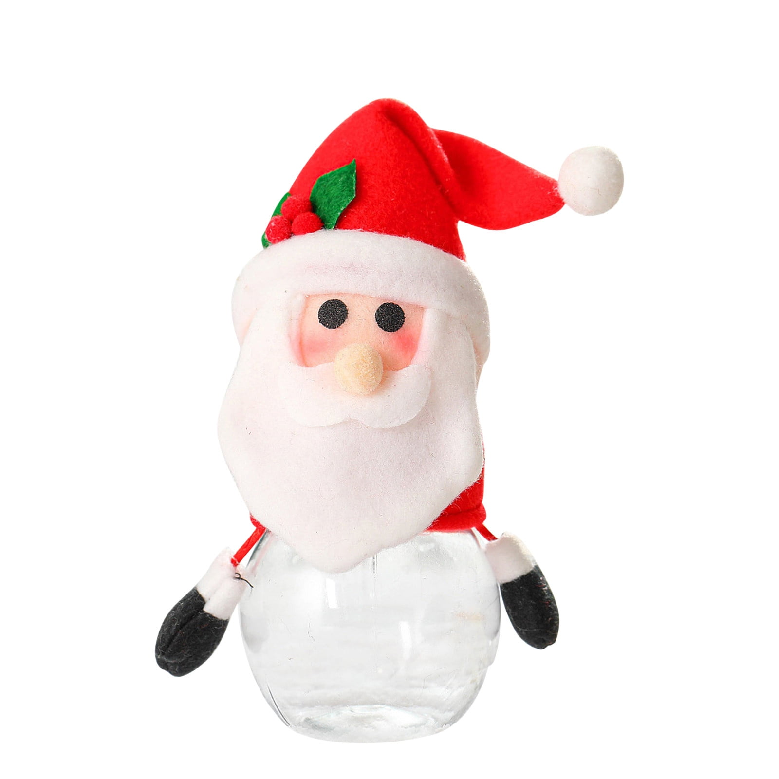 New Christmas Candy Jar Lovely Santa Claus Snowman Elk Ornaments Xmas Decoration 