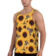 thumbnail image 2 of Pofeuu Artistic Zebra Print Sunflower Print Men's Workout Tank Tops Sleeveless Muscle Gym Shirt Quick Dry-4X-Large, 2 of 7