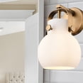 thumbnail image 4 of Innovations Lighting  Pilaster II Sphere - 1 Light 6" Wall-Mounted Sconce Brushed Brass/Plated Smoke, 4 of 4