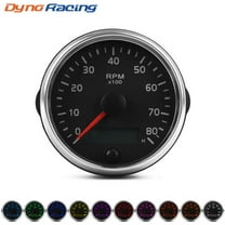 For 12V/24V 85mm 0-80RPM Tachometer Gauge Tacho Meter With Digital LCD Hourmeter