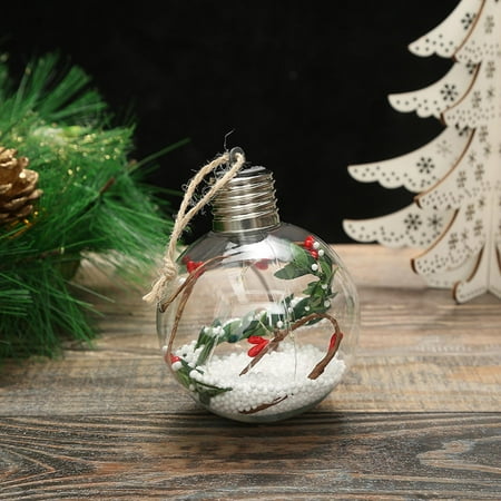 

Naughtyhood Christmas Christmas LED Transparent Christmas Ball Christmas Tree Pendant Glowing Clearance sale Home Decoration
