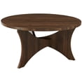 thumbnail image 1 of Wilmer 36" Mi-Siècle 3-Jambe Table Basse Ronde en Noyer Foncé, 1 of 4