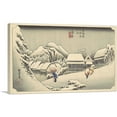 thumbnail image 1 of ARTCANVAS A Snowy Evening at Kambara Station Canvas Art Print by Utagawa Hiroshige - Size: 26" x 18" (0.75" Deep), 1 of 9