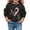 Black, variant on Shadoumai Girls Solid Color Zip Up Hooded Sweatshirt Raglan Long Sleeve High Neck Design with Thumb Holes Warm Fall Winter Outerwear, Girls Thumb Hole Zip Up Hoodie
