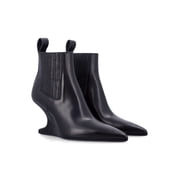 Rick Owens Ankle Sharp Cantilever Leather Boots Black (Womens)