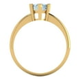 thumbnail image 4 of 1.5 ct Pear Cut Natural Aquamarine Solitaire 14K Yellow Gold Womens Engagement Ring, 4 of 5