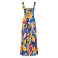 thumbnail image 2 of goowrom Robe Maxi Sans Manches à Imprimé pour Femmes avec Encolure Bateau et Nœud, 2 of 10