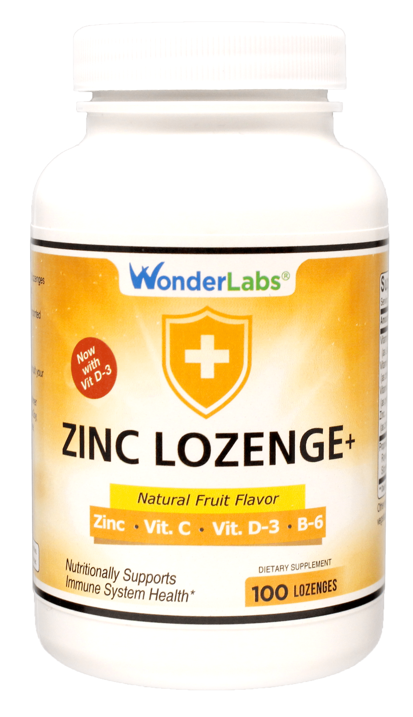 Zinc Lozenges with Vitamin C and D3 for a Healthy Immune System from Wonderlabs -100 Lozenges