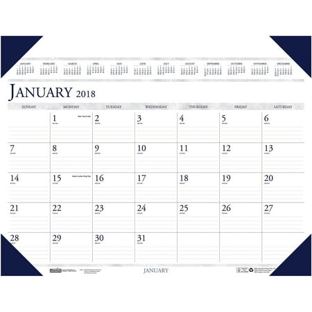 House Of Doolittle Eco Friendly Executive Calendar Desk Pad