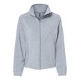 thumbnail image 4 of Burnside Womens Polar Fleece Full-Zip Jacket, XL, Heather Grey, 4 of 5